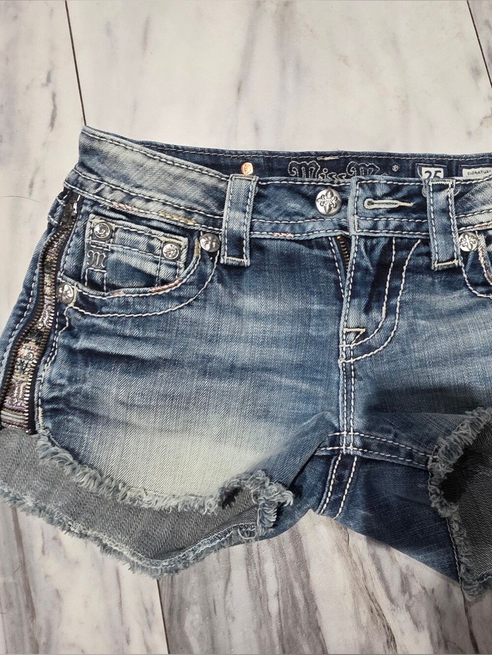 Miss Me Shorts (With Fun Zipper Side Design)